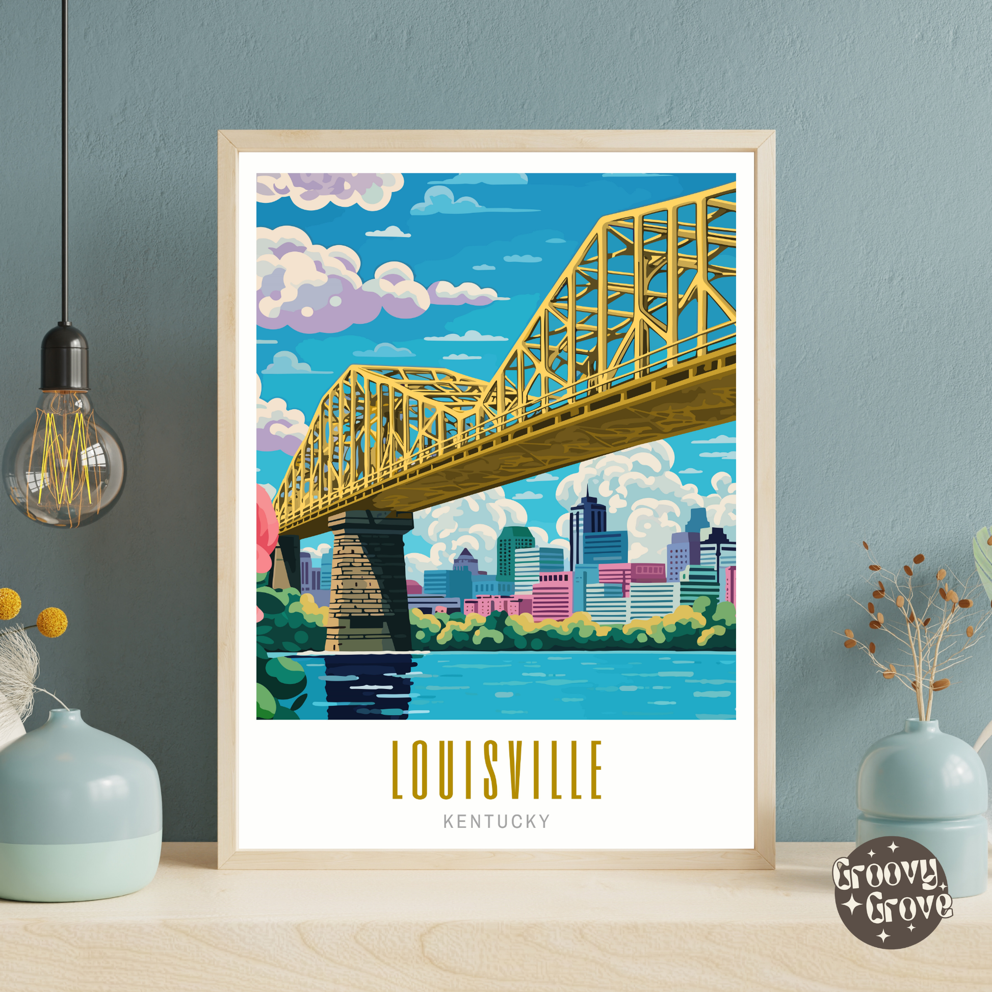 Louisville Kentucky Poster - GroovyGrove