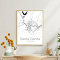 Santa Clarita California City Map Poster - GroovyGrove