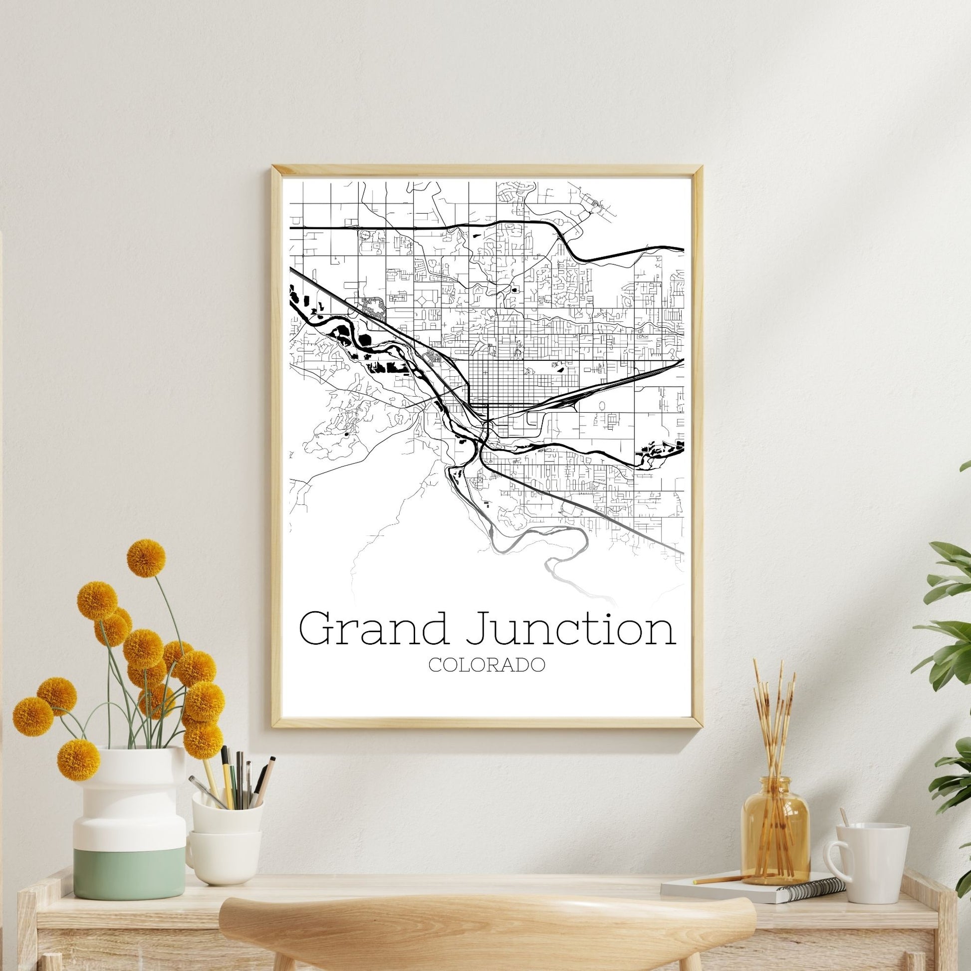 Grand Junction Colorado City Map Poster - GroovyGrove