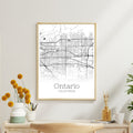 Ontario California City Map Poster - GroovyGrove