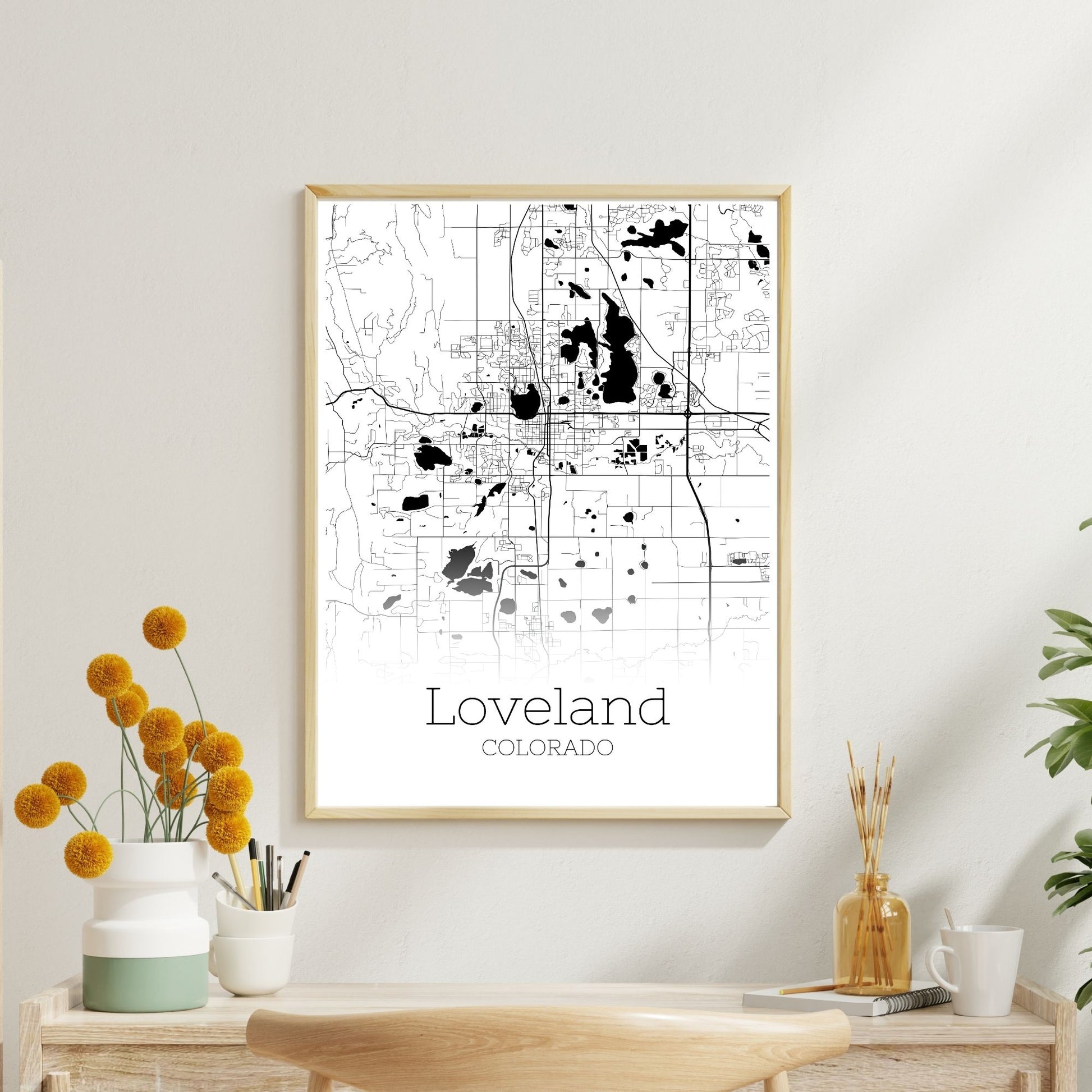 Loveland Colorado City Map Poster - GroovyGrove