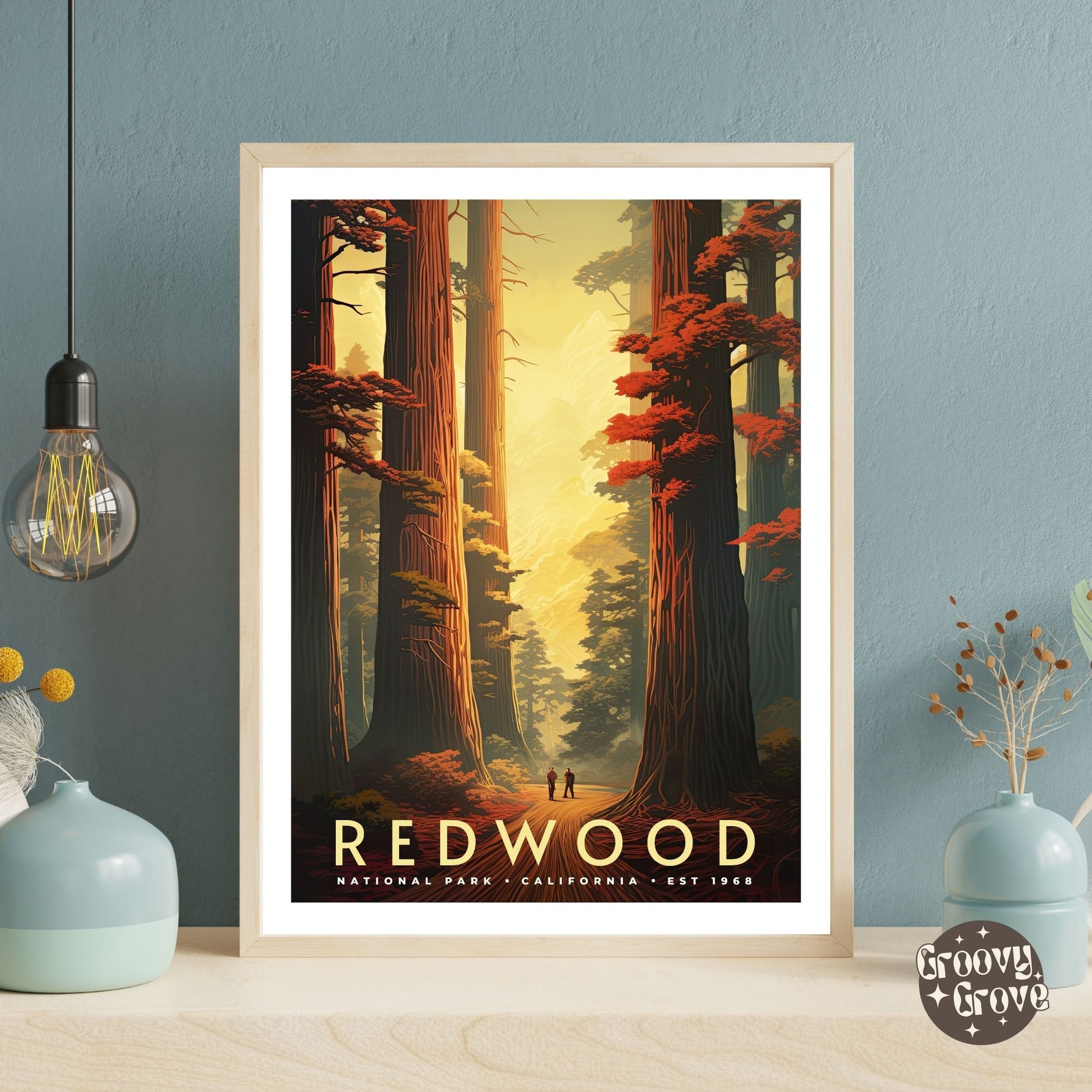 Redwood National Park Vintage Poster - GroovyGrove