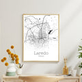 Laredo Texas City Map Poster - GroovyGrove