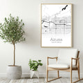 Azusa California City Map Poster - GroovyGrove