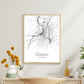 Salem Oregon City Map Poster - GroovyGrove