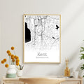 Kent Washington City Map Poster - GroovyGrove