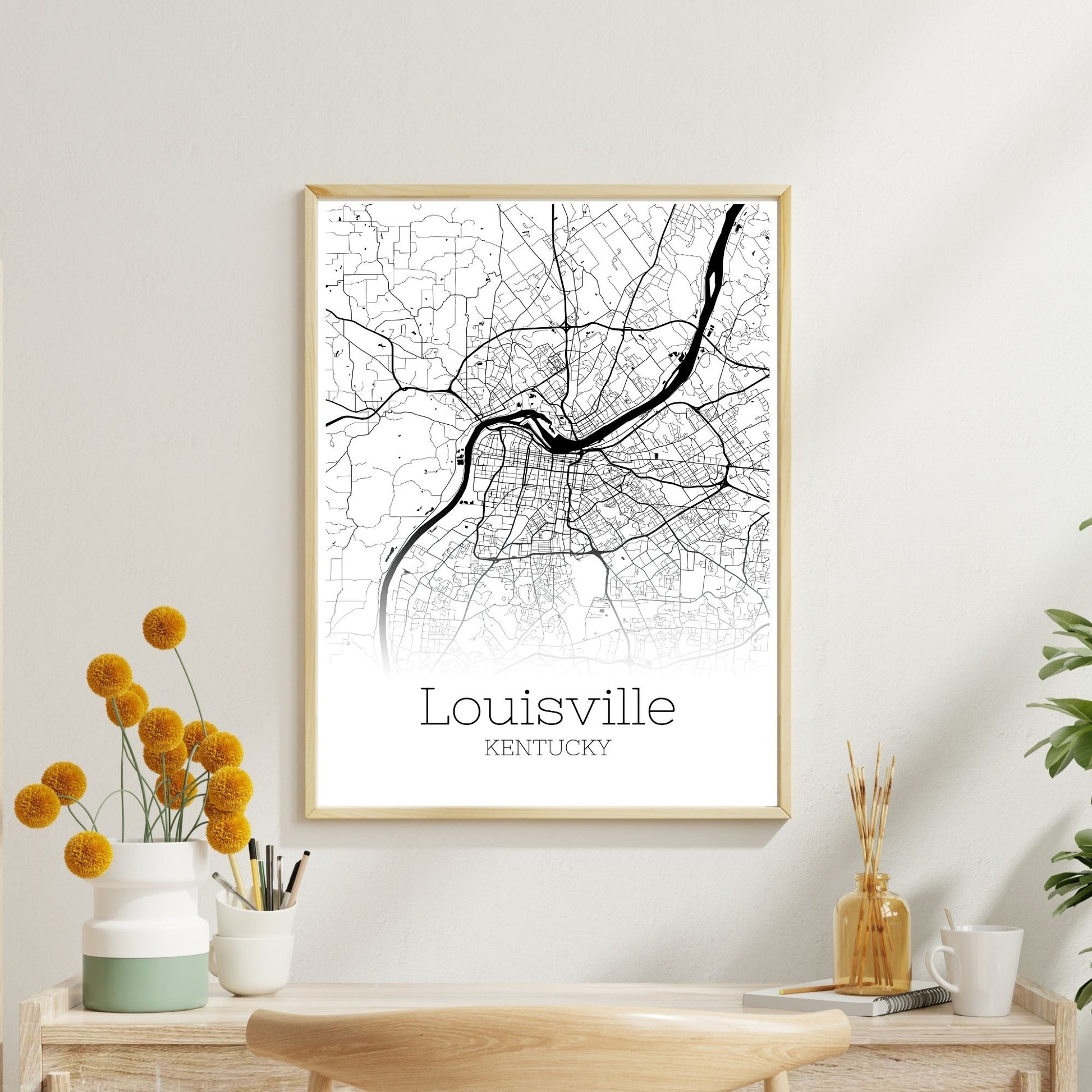 Louisville Kentucky City Map Poster - GroovyGrove