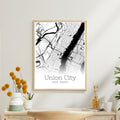 Union City New Jersey Map Poster - GroovyGrove