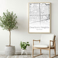 Dearborn Heights Michigan City Map Poster - GroovyGrove