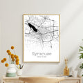 Syracuse New York City Map Poster - GroovyGrove