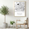 Arvada Colorado City Map Poster - GroovyGrove