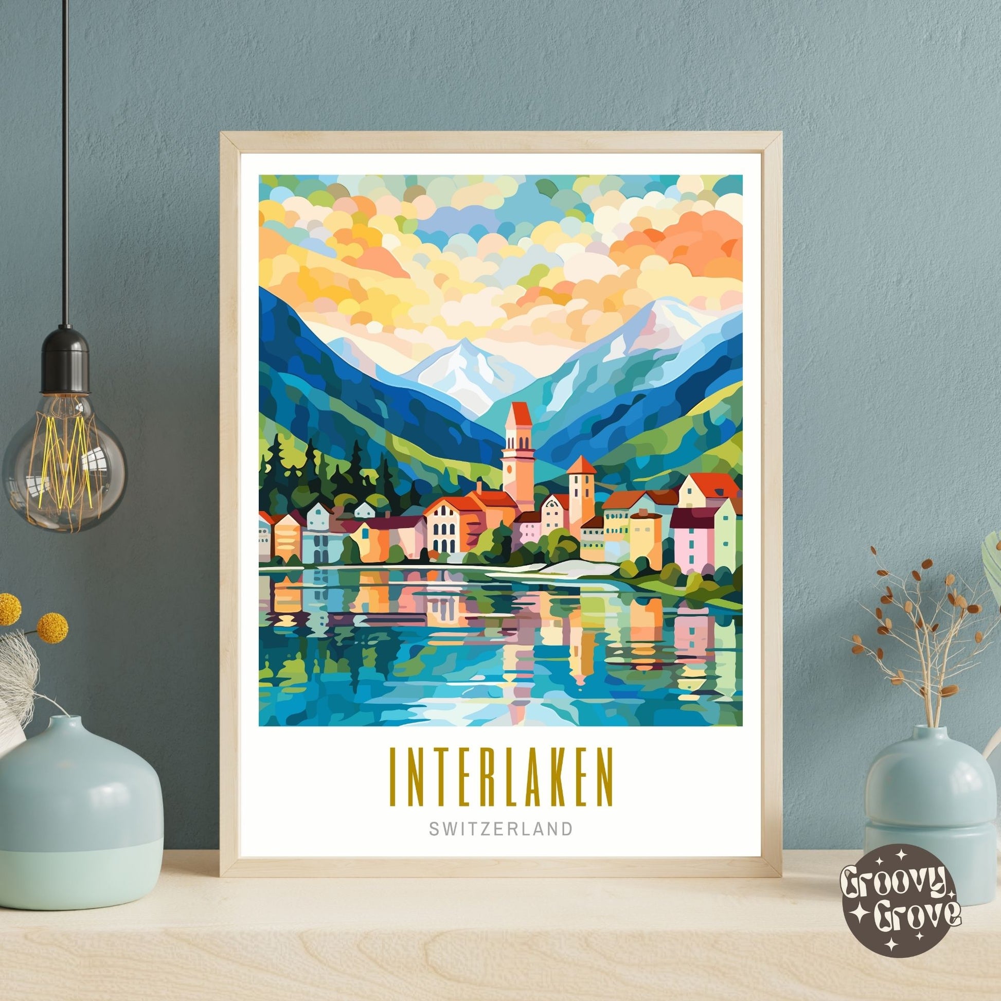 Interlaken Switzerland Poster - GroovyGrove