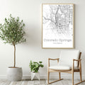 Colorado Springs Colorado City Map Poster - GroovyGrove