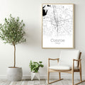 Conroe Texas City Map Poster - GroovyGrove