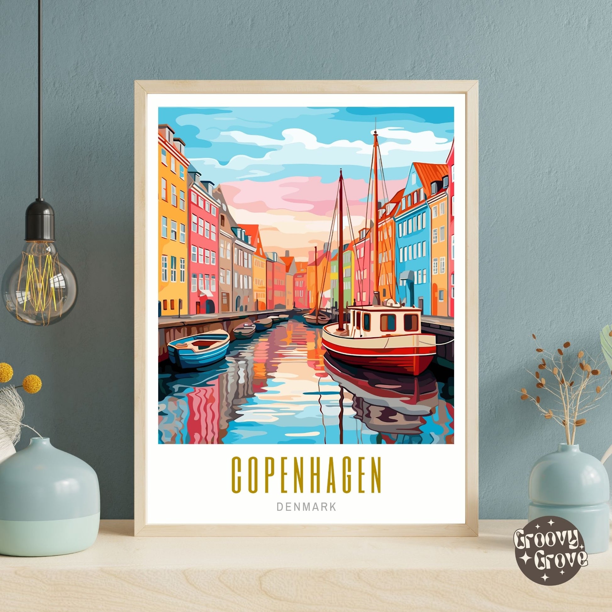 Copenhagen Denmark Poster - GroovyGrove