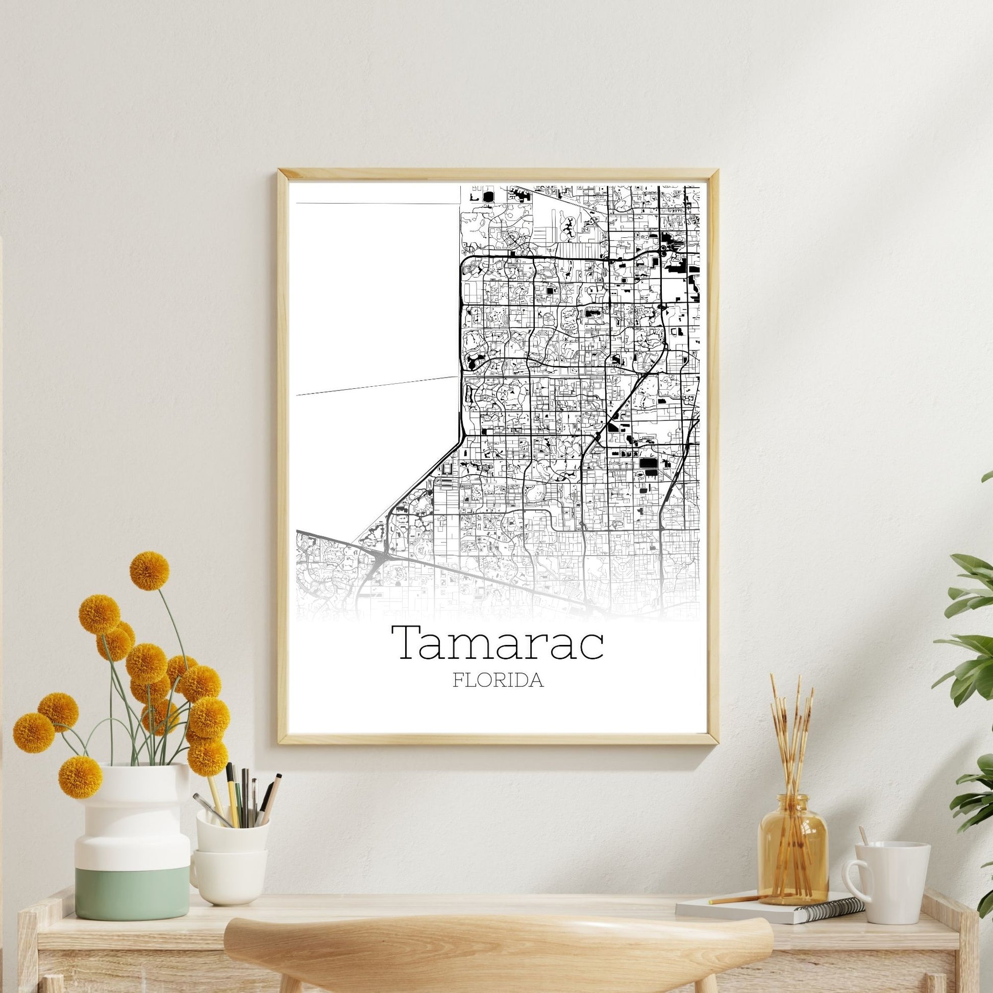 Tamarac Florida City Map Poster - GroovyGrove