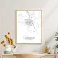 Lompoc California City Map Poster - GroovyGrove