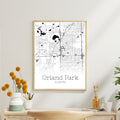 Orland Park Illinois City Map Poster - GroovyGrove