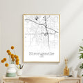 Strongsville Ohio City Map Poster - GroovyGrove