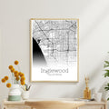 Inglewood California City Map Poster - GroovyGrove