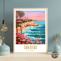 San Diego California Poster - GroovyGrove