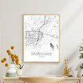 Mckinney Texas City Map Poster - GroovyGrove