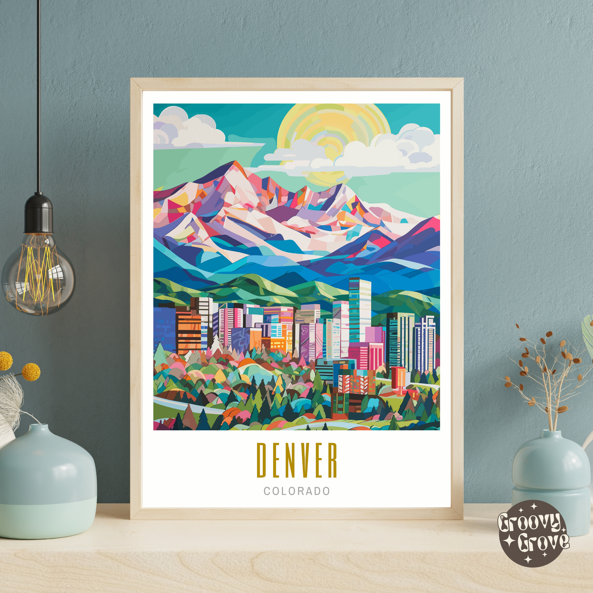 Denver Colorado Poster - GroovyGrove