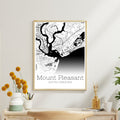 Mount Pleasant South Carolina City Map Poster - GroovyGrove