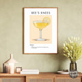 Bee's Knees Retro Cocktail Poster - GroovyGrove