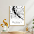 Harrisburg Pennsylvania City Map Poster - GroovyGrove