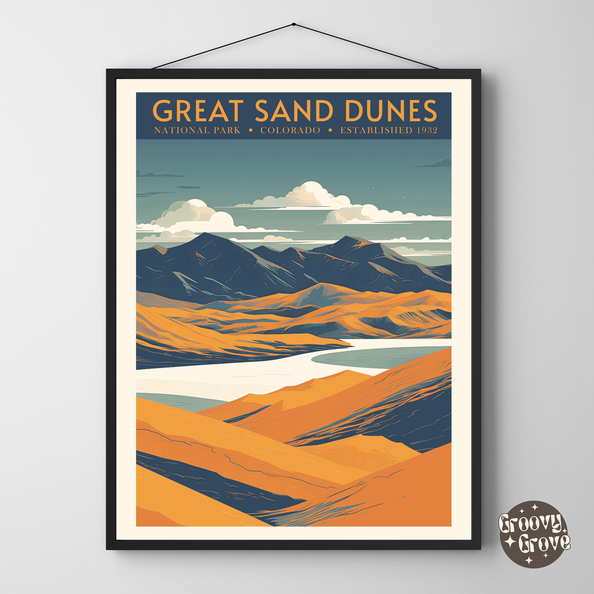 Great Sand Dunes National Park Vintage Poster - GroovyGrove