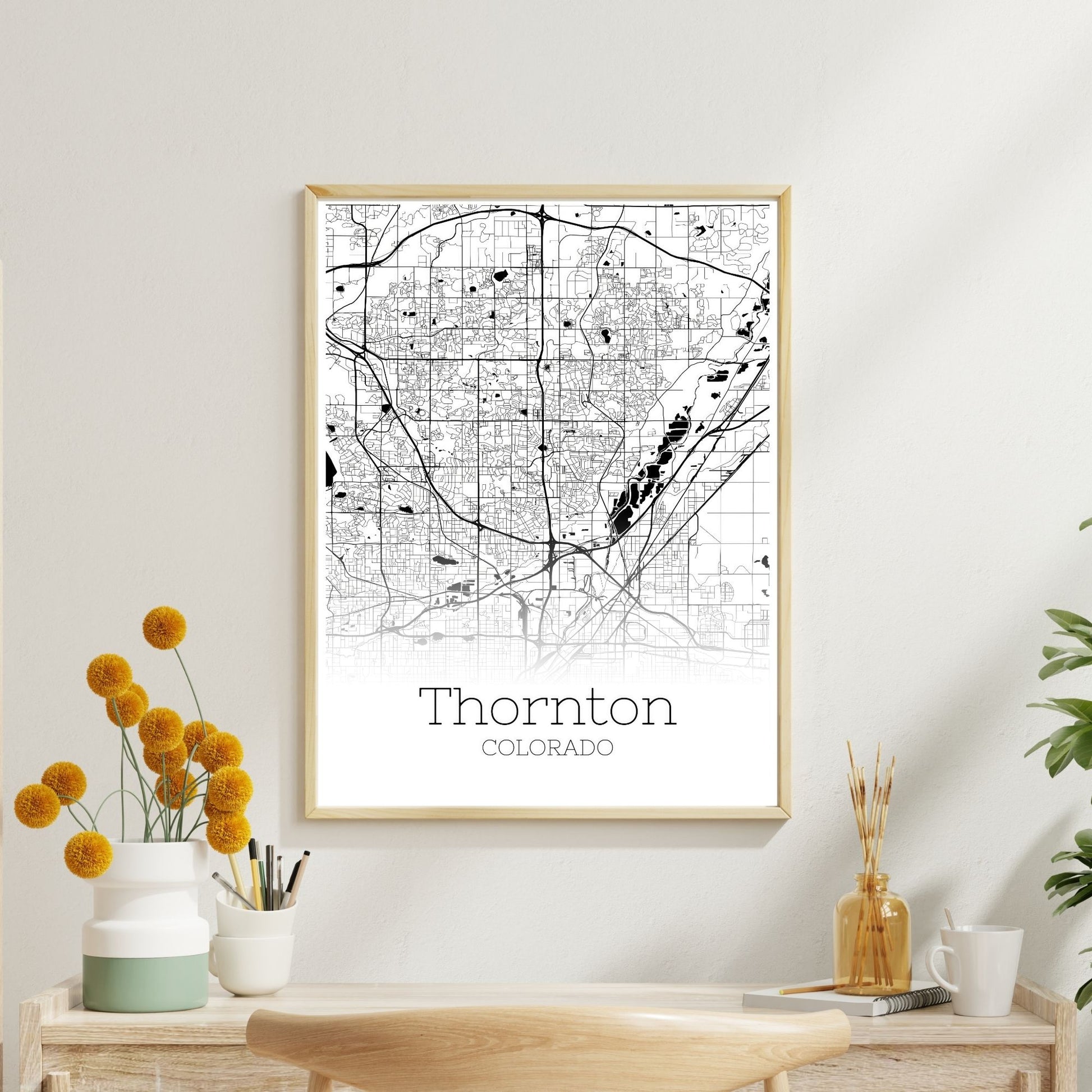 Thornton Colorado City Map Poster - GroovyGrove