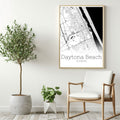 Daytona Beach Florida City Map Poster - GroovyGrove