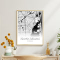 North Miami Florida City Map Poster - GroovyGrove