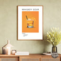 Whiskey Sour Retro Cocktail Poster - GroovyGrove