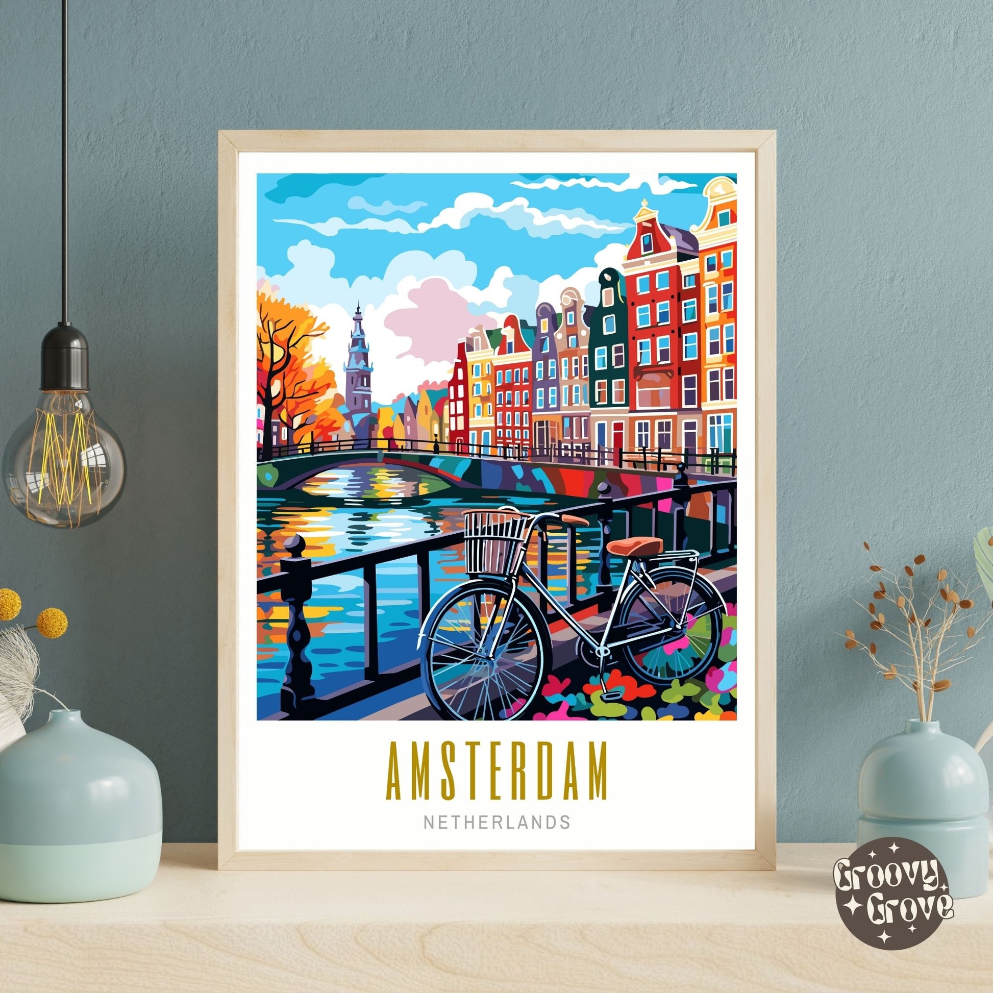 Amsterdam Netherlands Poster - GroovyGrove