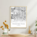 Pembroke Pines Florida City Map Poster - GroovyGrove