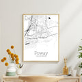 Poway California City Map Poster - GroovyGrove