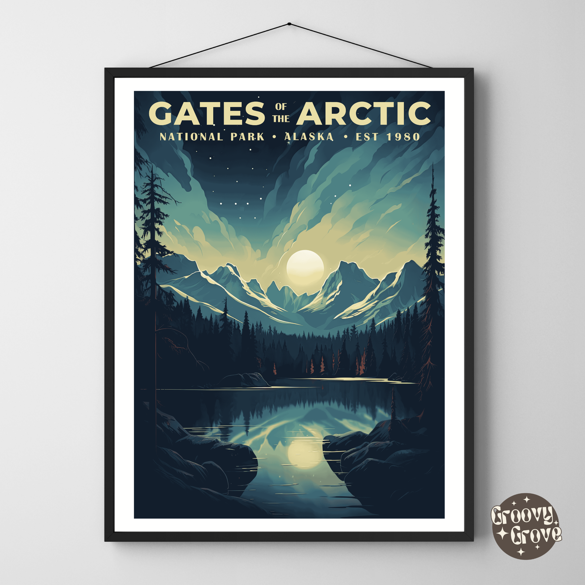 Gates of the Arctic National Park Vintage Poster - GroovyGrove