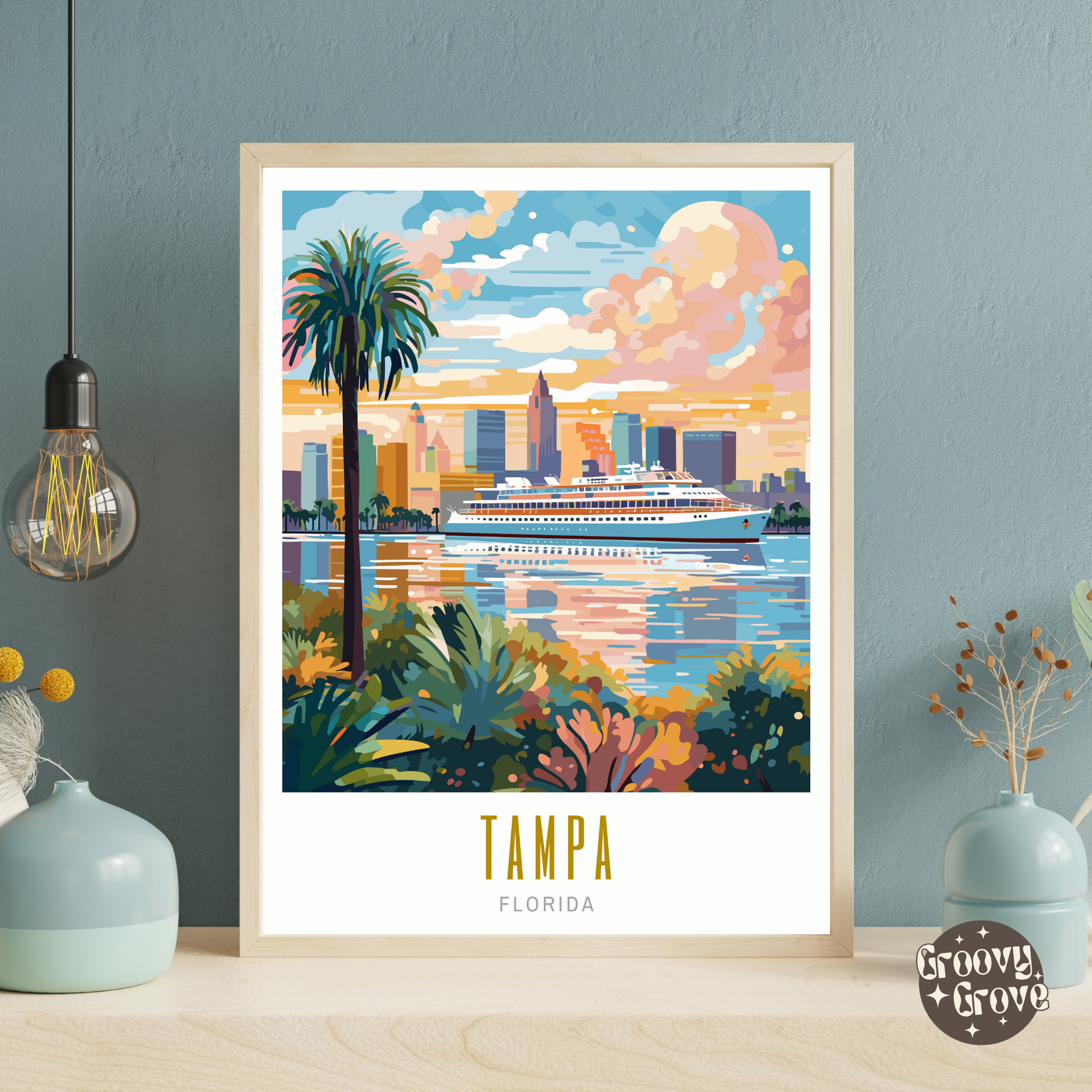 Tampa Florida Poster - GroovyGrove