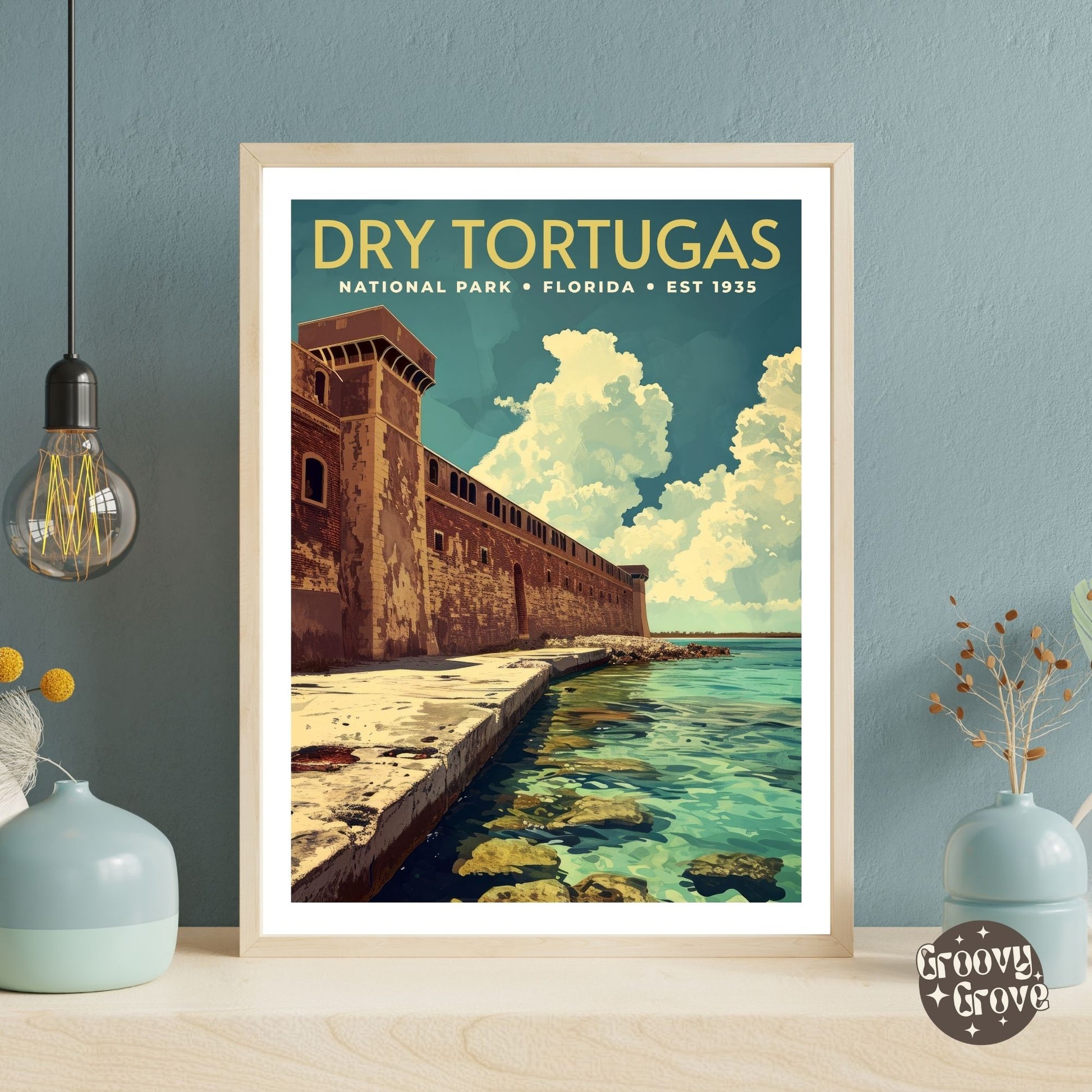 Dry Tortugas National Park Vintage Poster - GroovyGrove