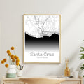 Santa Cruz California City Map Poster - GroovyGrove