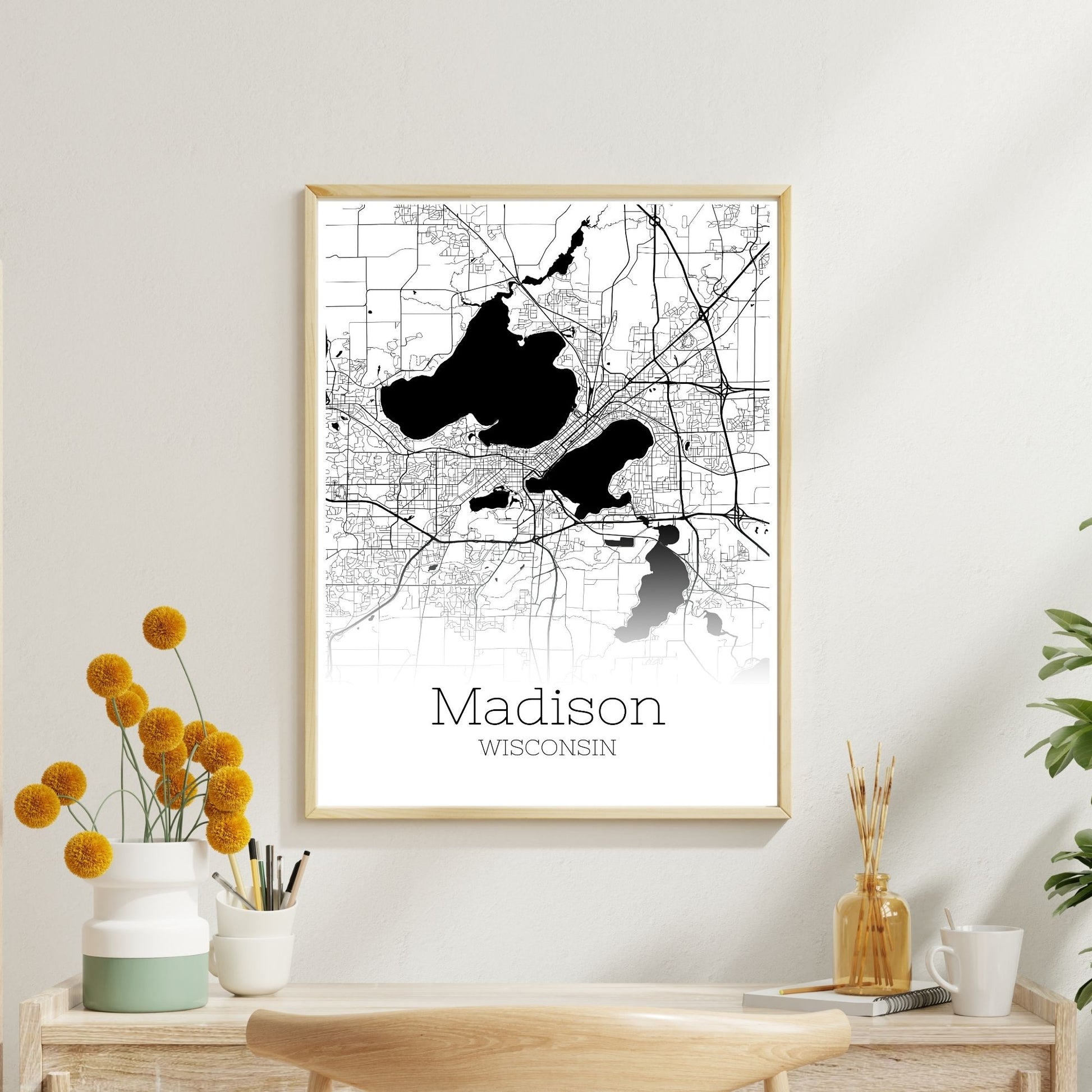 Madison Wisconsin City Map Poster - GroovyGrove