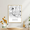 Malden Massachusetts City Map Poster - GroovyGrove