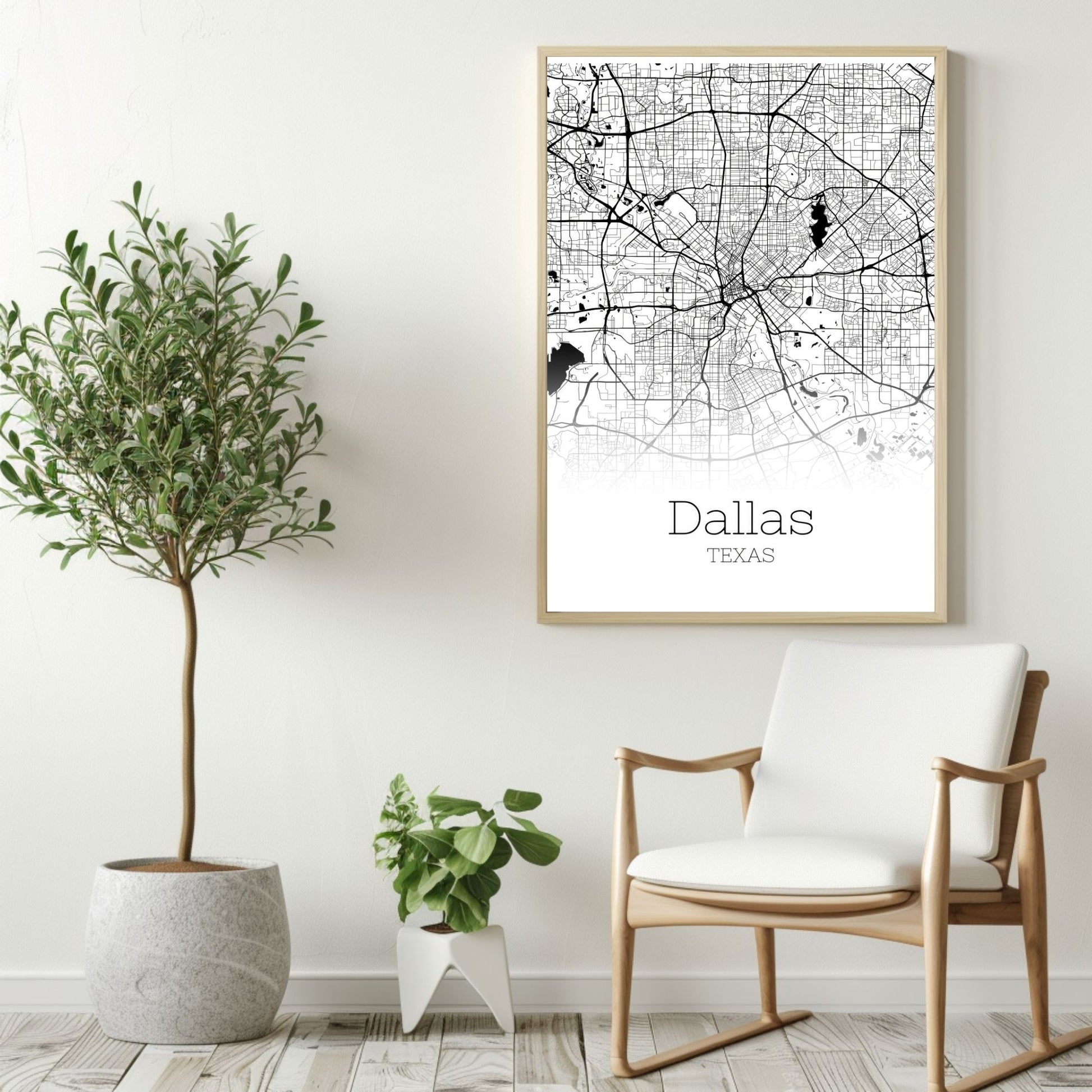 Dallas Texas City Map Poster - GroovyGrove