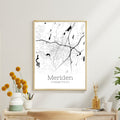 Meriden Connecticut City Map Poster - GroovyGrove