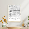 Monterey Park California City Map Poster - GroovyGrove