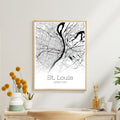 St. Louis Missouri City Map Poster - GroovyGrove