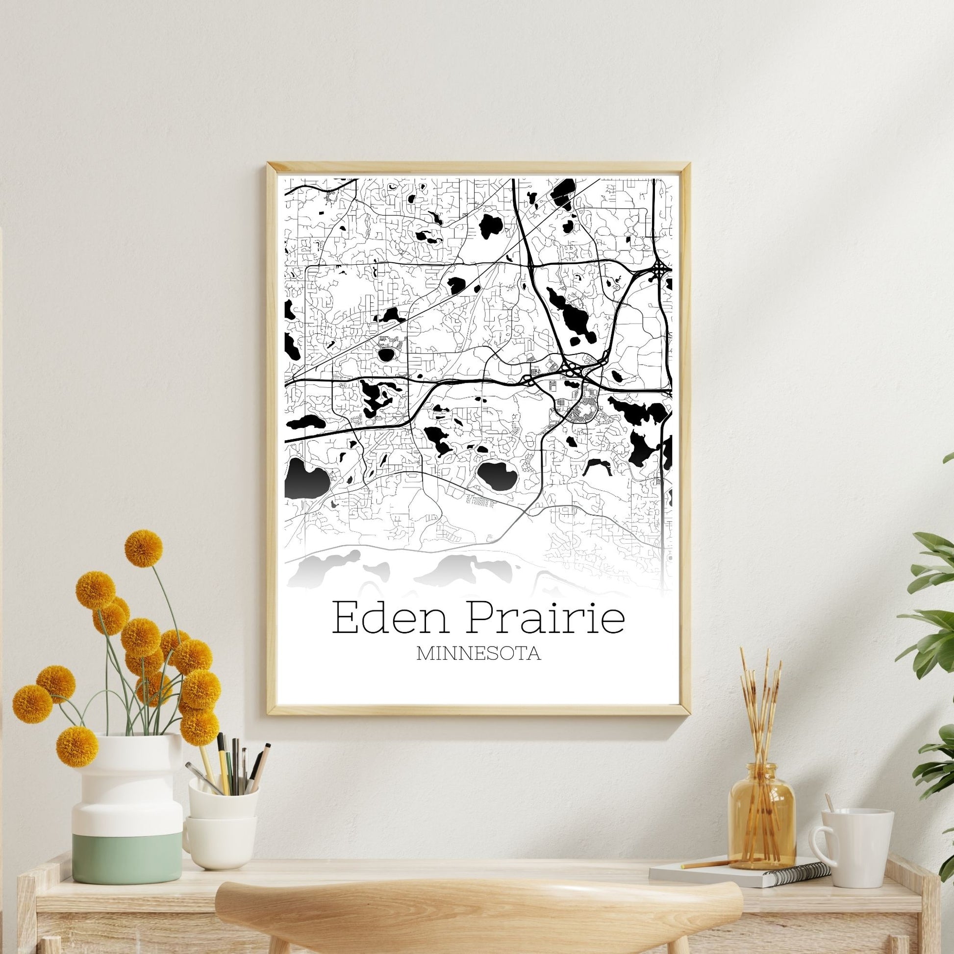 Eden Prairie Minnesota City Map Poster - GroovyGrove