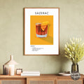 Sazerac Retro Cocktail Poster - GroovyGrove